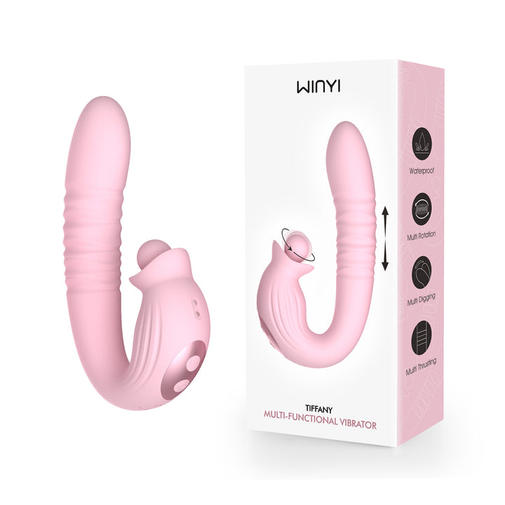 Winyi Tiffany Thrusting Multi Function Vibrator - Pink