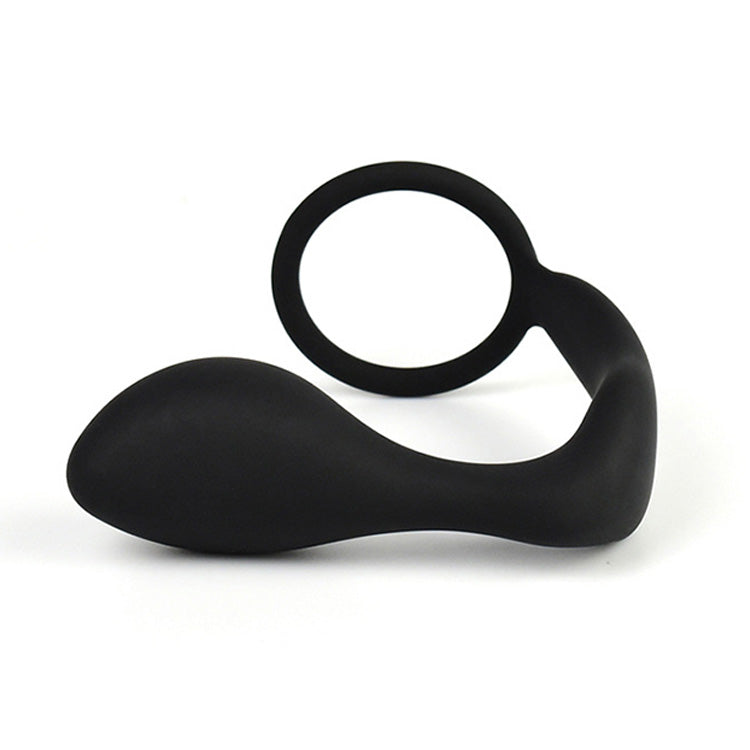X-Cite Giddy Up Silicone Butt Plug & Cockring - Black