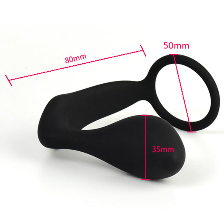 X-Cite Giddy Up Silicone Butt Plug & Cockring - Black