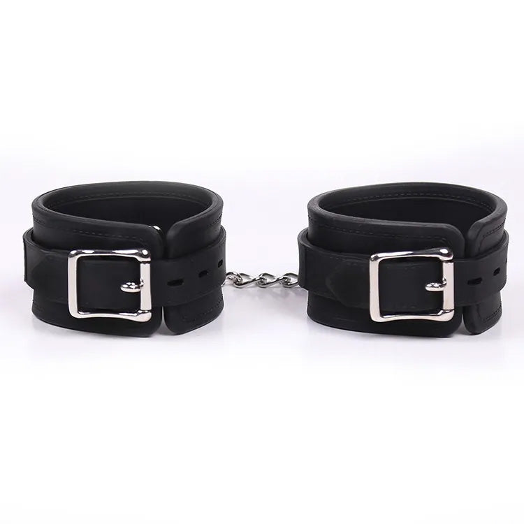 X-Cite Lockable Silicone Handcuffs - Black