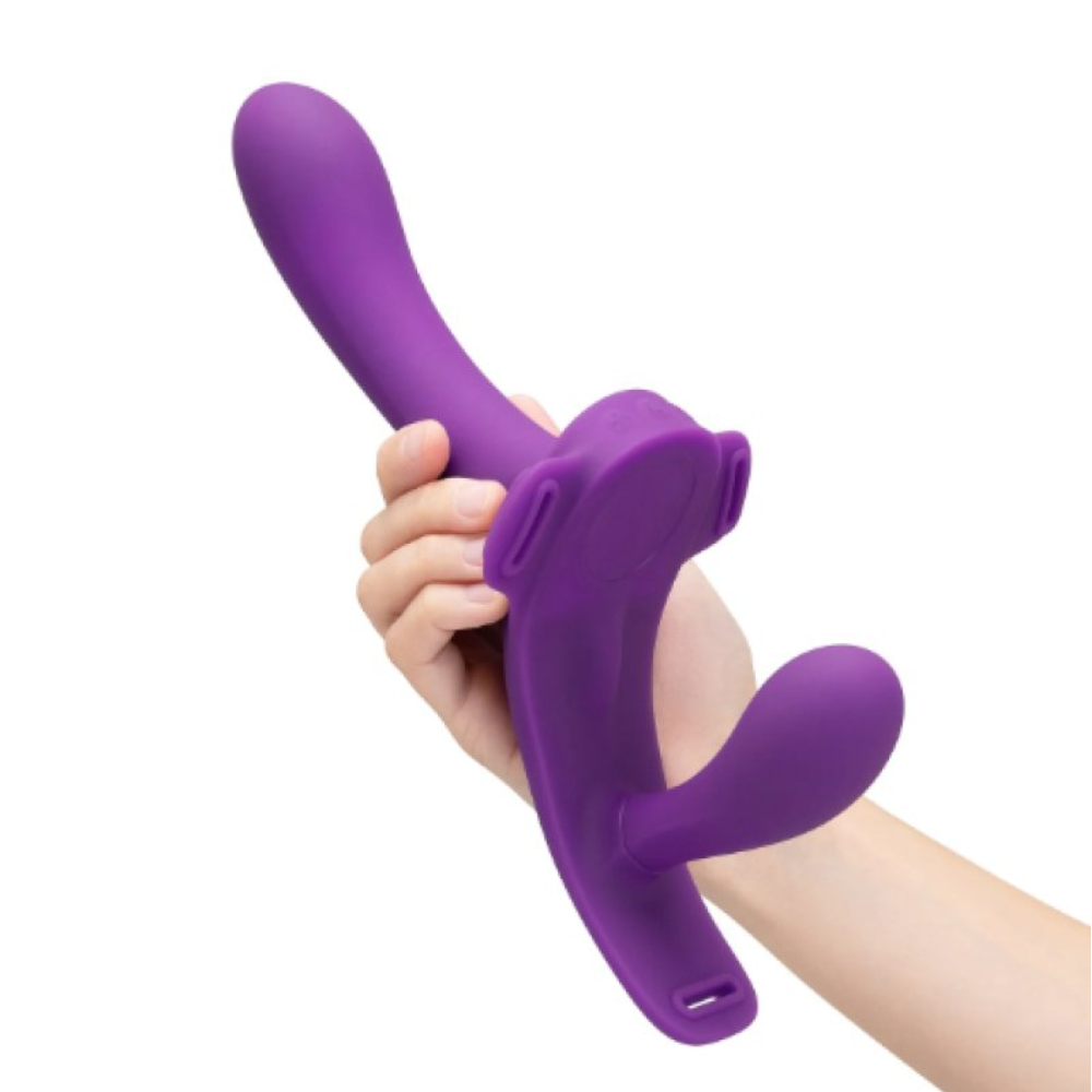 Together Lock In Dual Ended Vibrating Strap On Harness Set