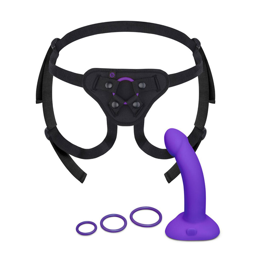 b-Vibe Vibrating Curved Strap On Kit