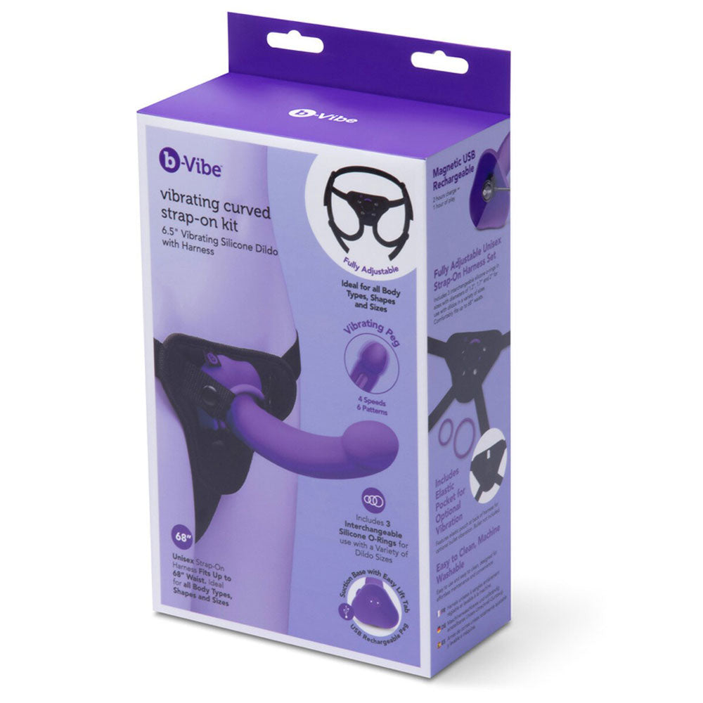 b-Vibe Vibrating Curved Strap On Kit