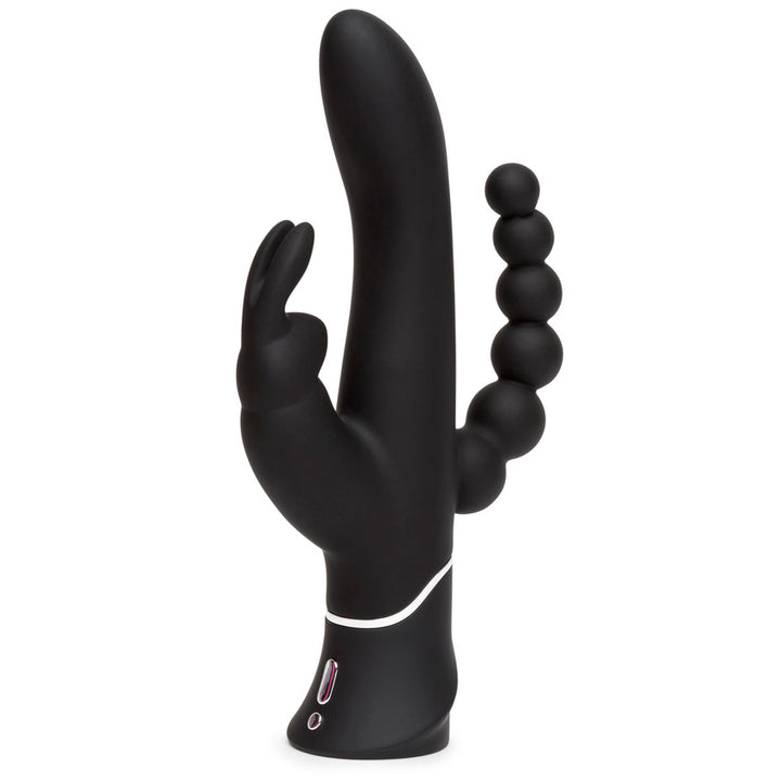 Happy Rabbit Triple Curve Rechargeable Rabbit Vibrator - Black