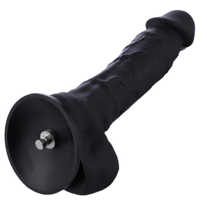 HiSmith 8.7" Silicone Flexible Black Dildo (KlicLok)