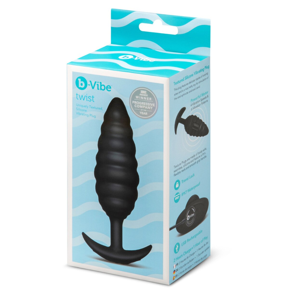 b-Vibe Twist Texture Plug Black