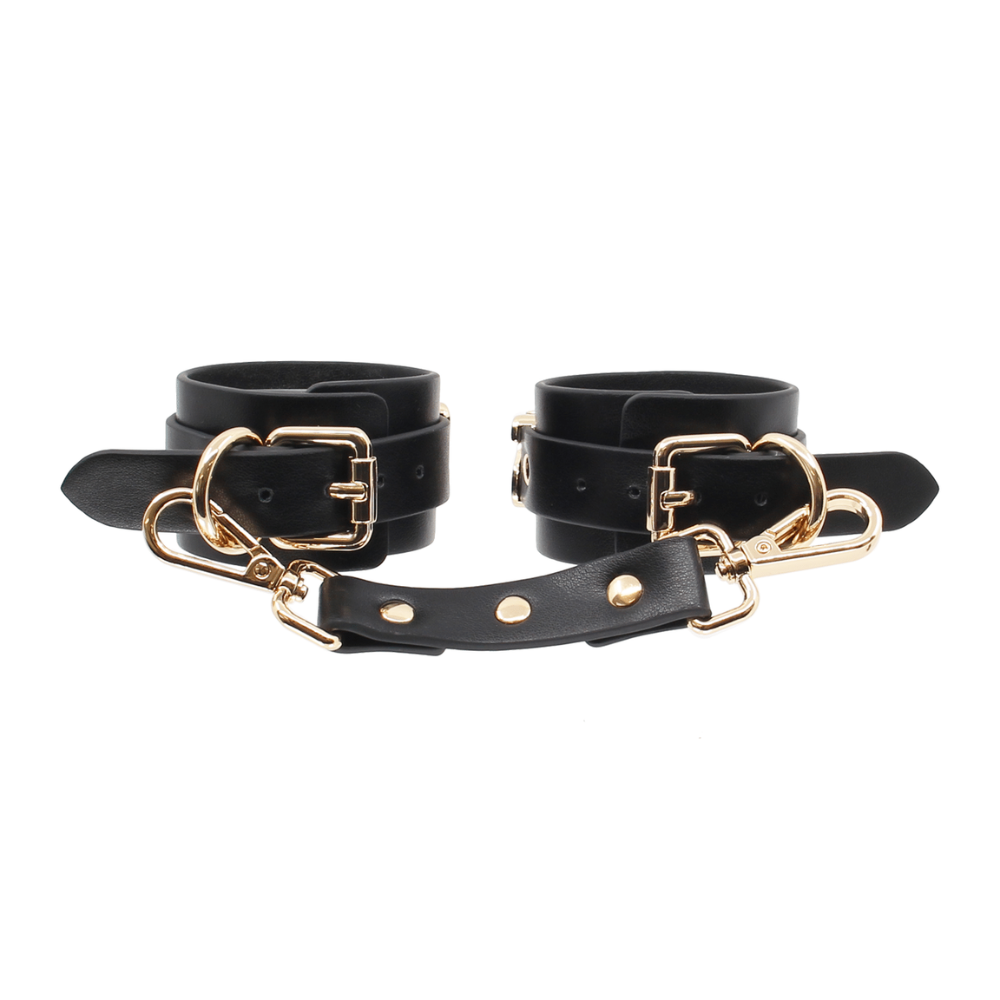 Love In Leather Yes Sir Faux Leather Wrist Cuffs