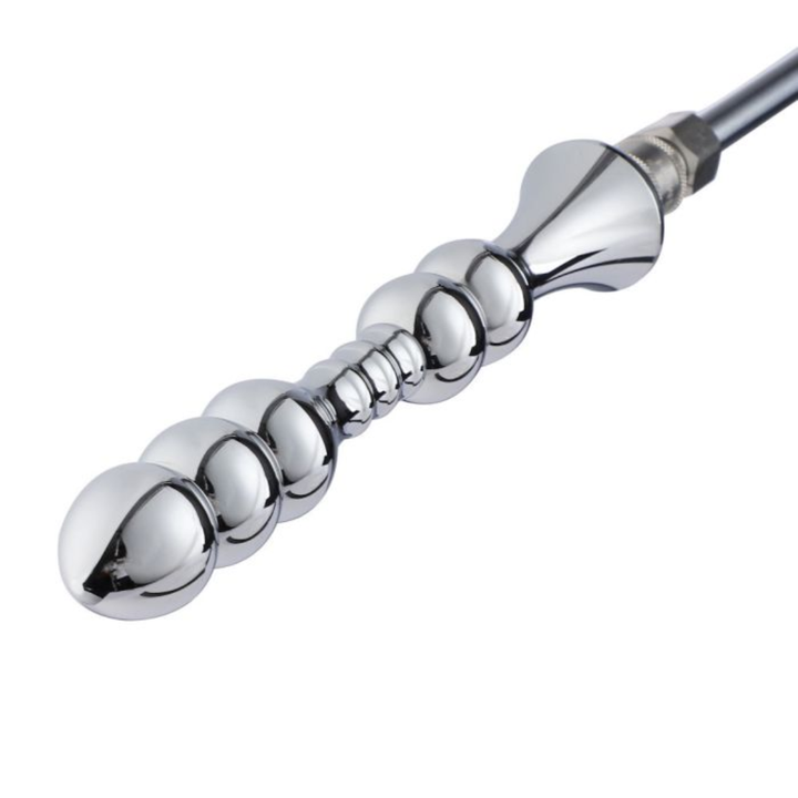 HiSmith - 8.2" Aluminium Smooth Beaded Anal Dildo (KlicLok)