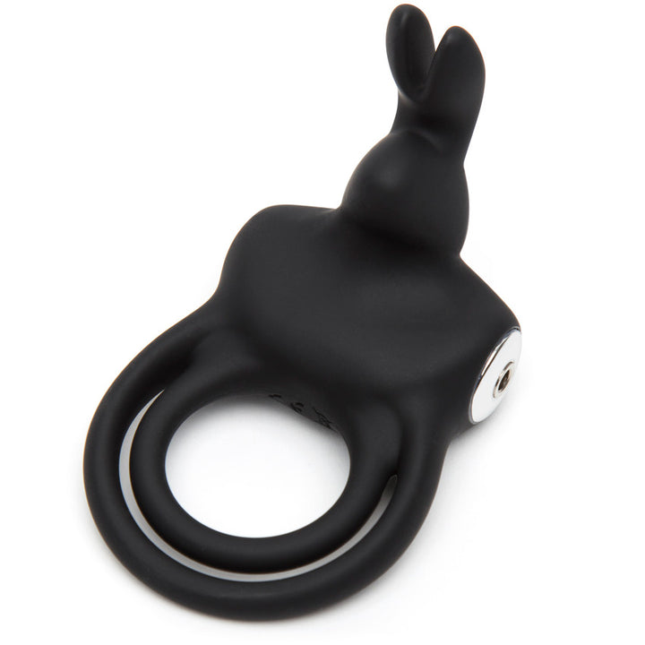Happy Rabbit Stimulating Rechargeable Rabbit Cock Ring  - Black