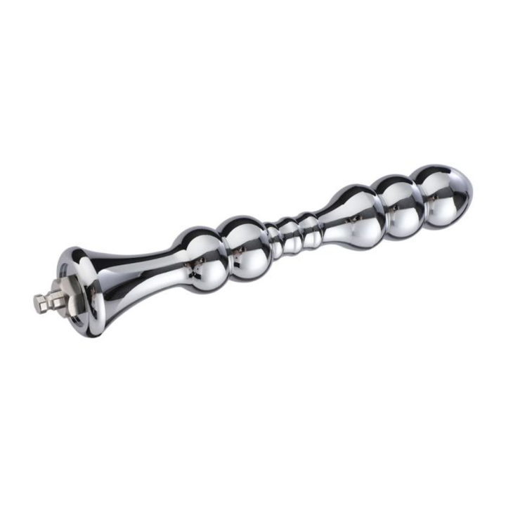 HiSmith - 8.2" Aluminium Smooth Beaded Anal Dildo (KlicLok)