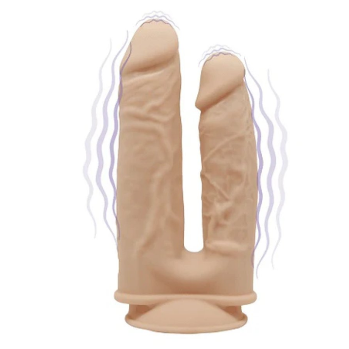 Silexd Model 1 Dildo 8 + 7 Inch - Flesh