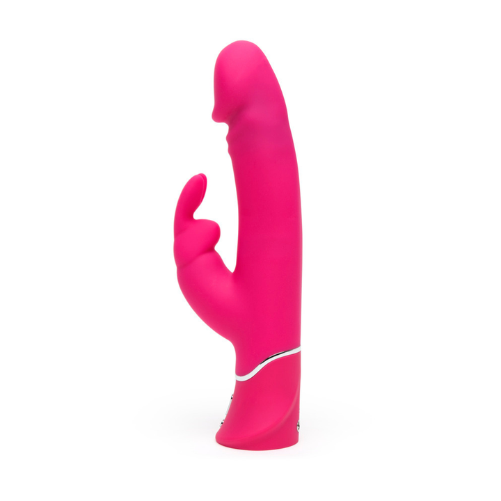 Happy Rabbit Realistic Dual-Density Rechargeable Rabbit Vibrator - Pink