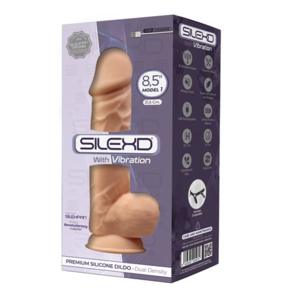 Silexd Model 1 Dildo 8.5 Inch Vibrating - Flesh