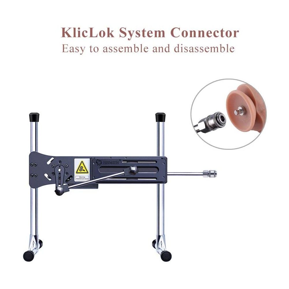 Hismith KlicLok Double Penetrator 7 Inch Silicone Dildo - Light