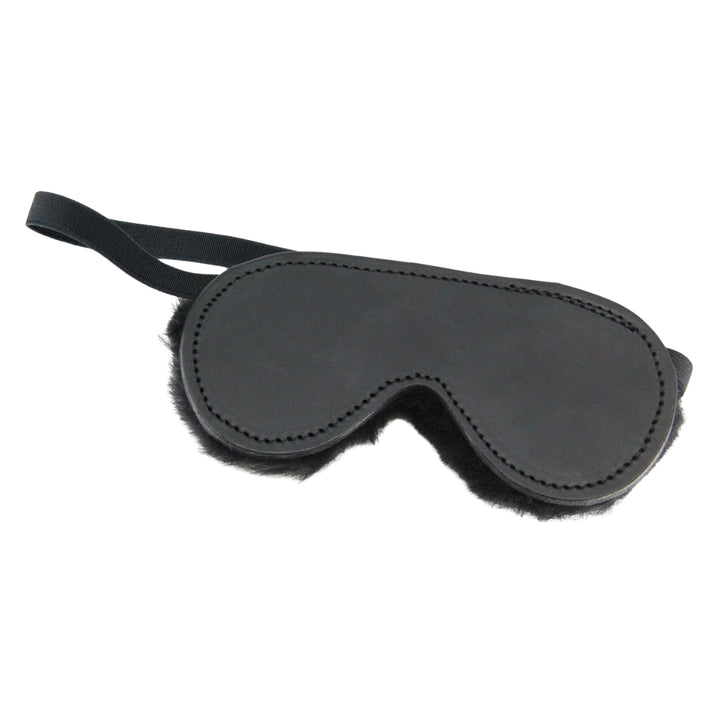 Love In Leather Australian Made Leather Sheepskin Lined Blindfold 004