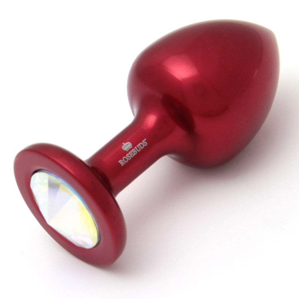 Rosebuds Aluminium Butt Plug Red Small - Aurora Borialis