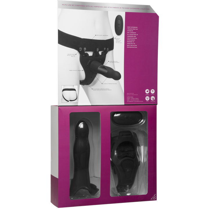 Doc Johnson Body Extensions Be Aroused Strap On Kit - Black