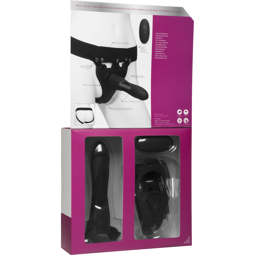Doc Johnson Body Extensions Be In Charge Strap On Kit - Black