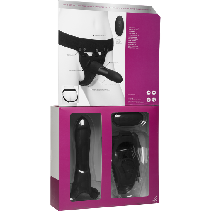 Doc Johnson Body Extensions Be In Charge Strap On Kit - Black