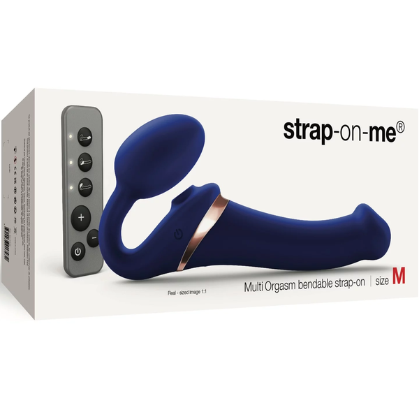 Strap On Me Strapless Multi Orgasm Blue - Medium