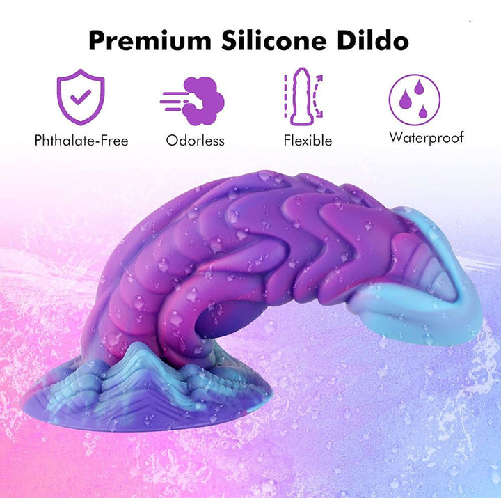 HiSmith Waldolo Silicone Kaatje Dildo 6.2 Inch - Purple/Blue