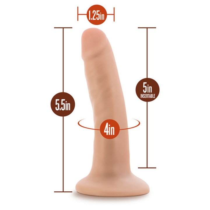 Blush Dr Skin Dr Lucas Silicone 5 Inch Cock and Balls - Light