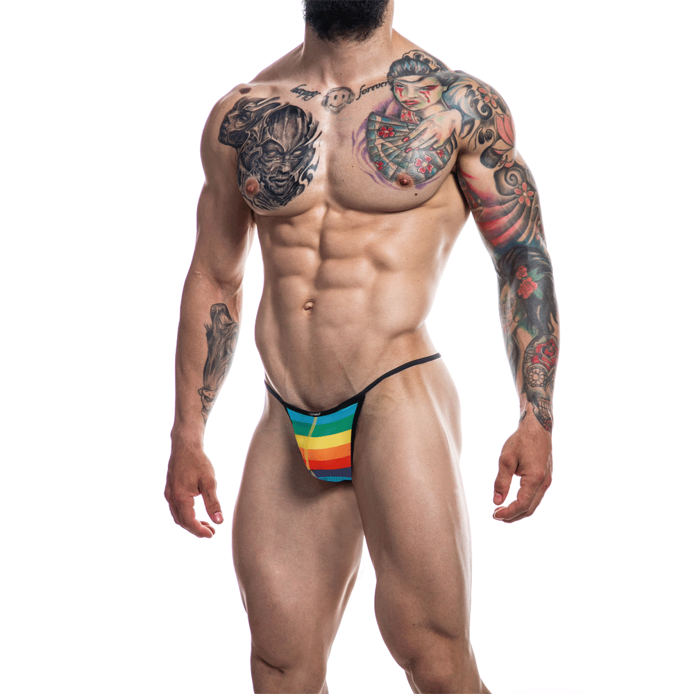 C4M Low Rise G-String Provocative - Rainbow