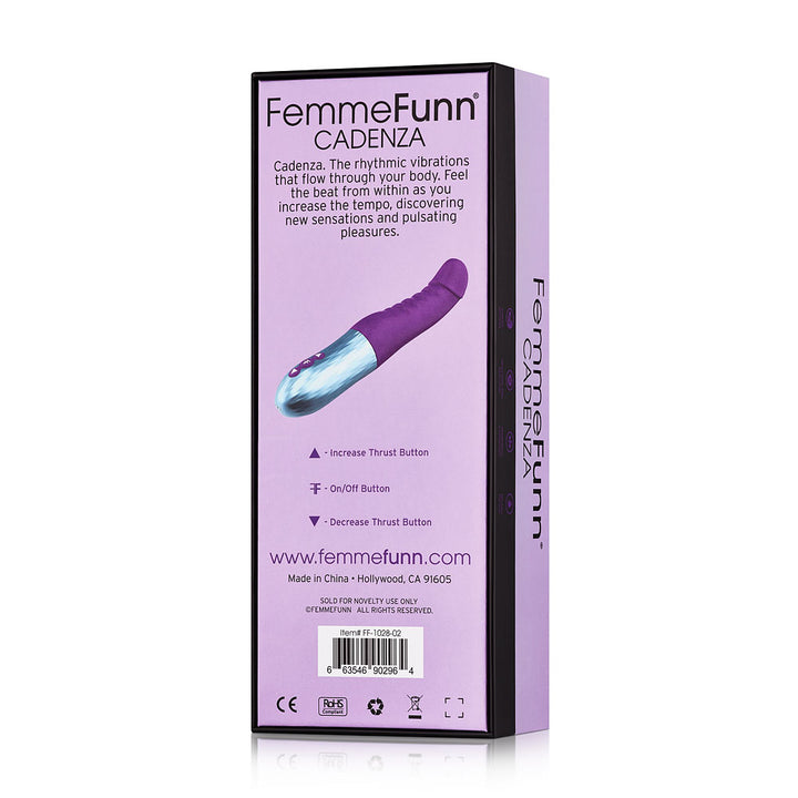 FemmeFunn Cadenza Thrusting Purple Rechargeable Vibrator