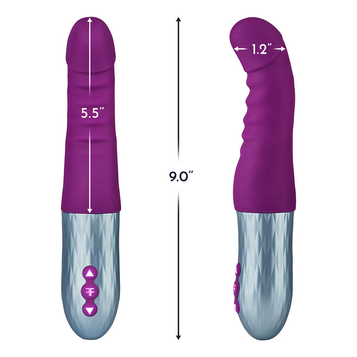 FemmeFunn Cadenza Thrusting Purple Rechargeable Vibrator