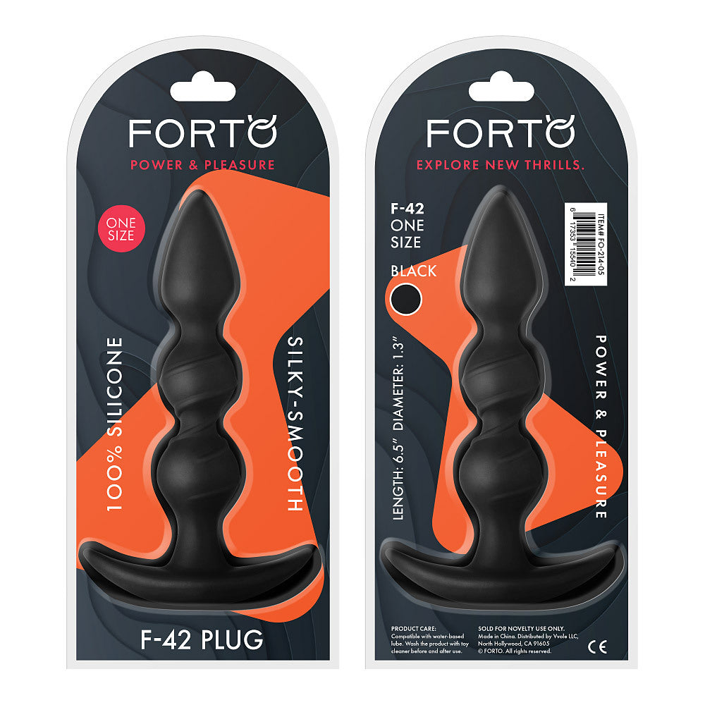 FORTO F-52 Cone Anal Beads Black