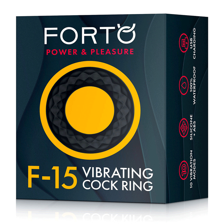 FORTO F-15 Vibrating Cock Ring - Black