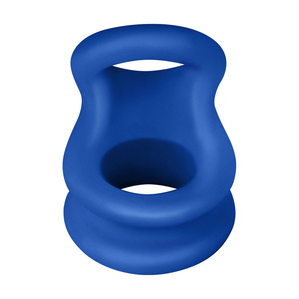 FORTO F-20 Double Liquid Silicone D Ring and Ball Stretcher Small - Blue