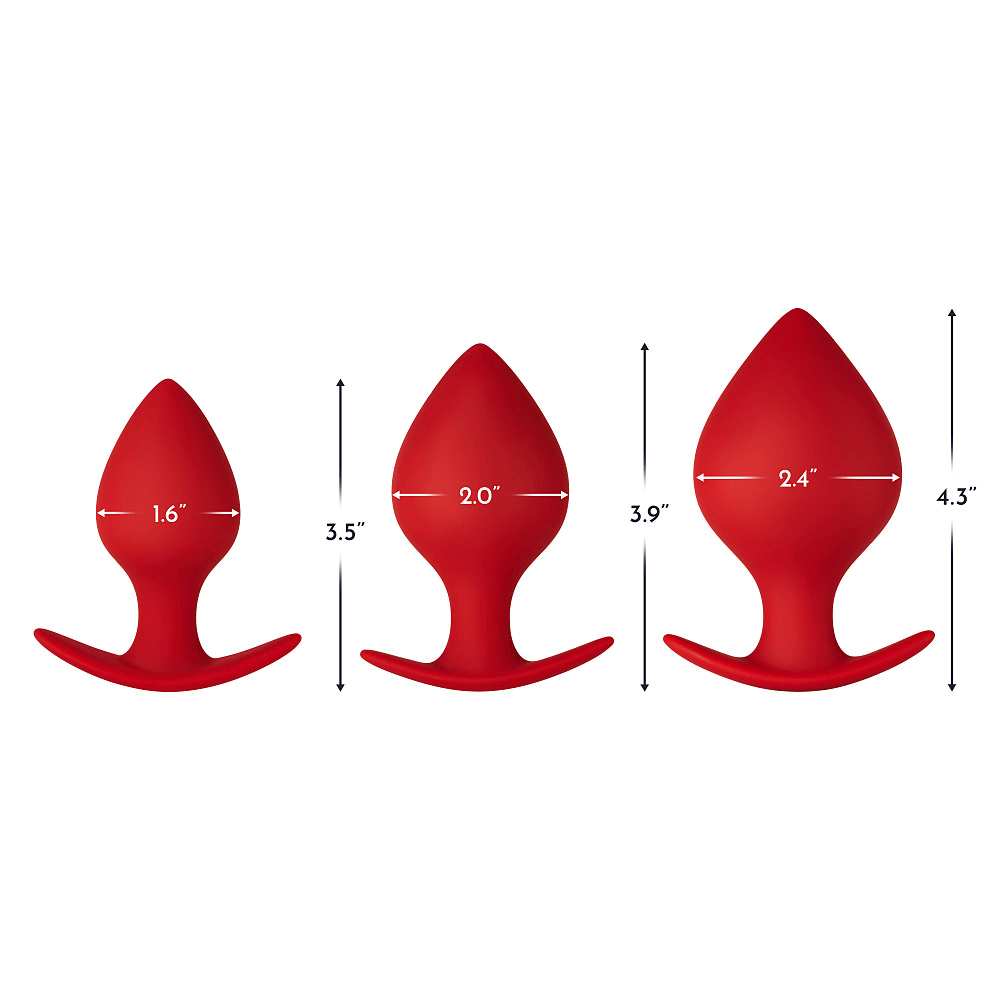 FORTO F-63 Red Rattler Butt Plug Small