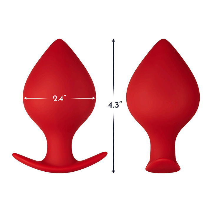 FORTO F-63 Red Rattler Butt Plug Large