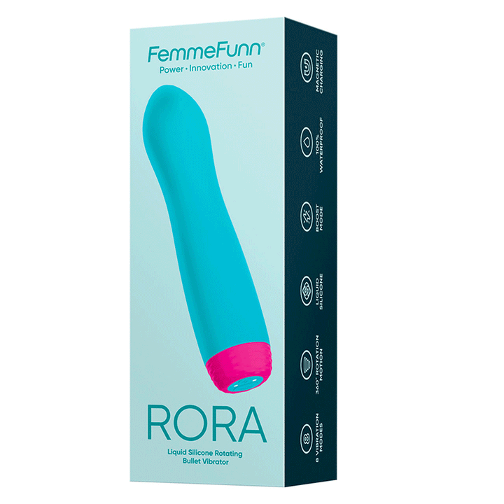 FemmeFunn Rora Rotating Bullet - Turquoise