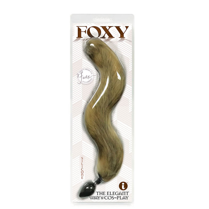 Icon Foxy Fox Tail Silicone Butt Plug - Ginger