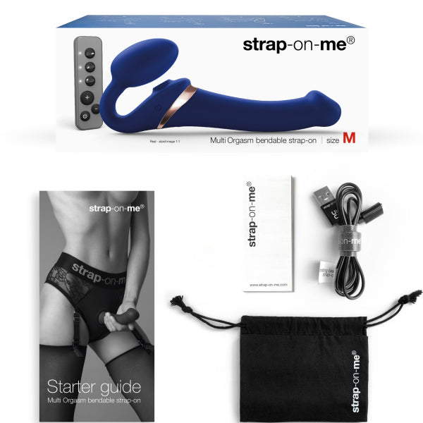 Strap On Me Strapless Multi Orgasm Blue - Medium