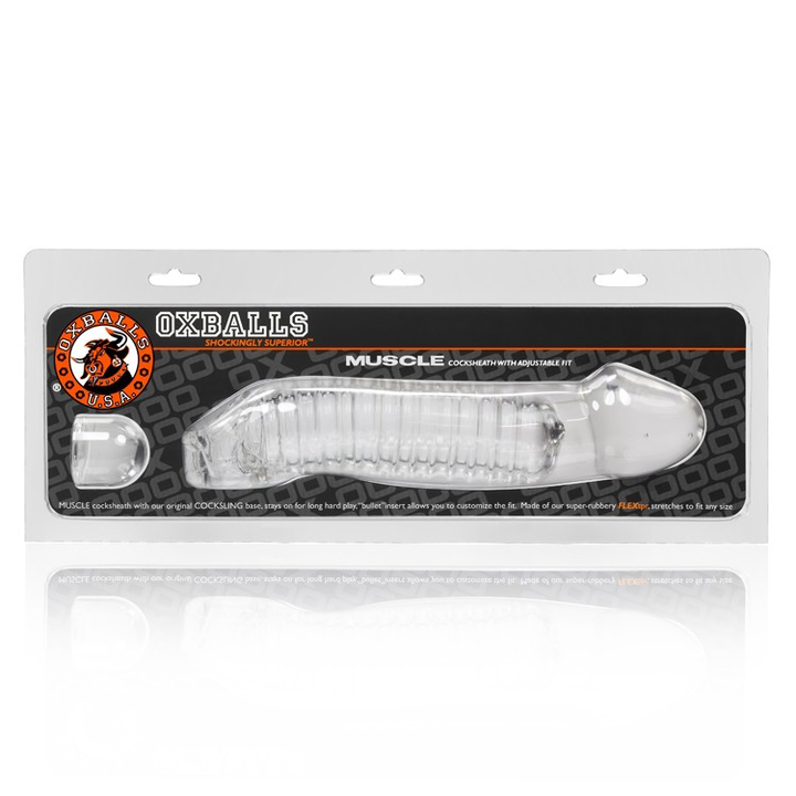 Oxballs Muscle Cock Sheath - Clear