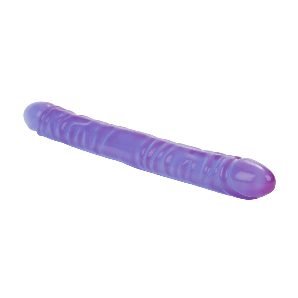 CALEXOTICS REFLECTIVE GEL DOUBLE ENDED DILDO VEINED 18 INCH - PURPLE