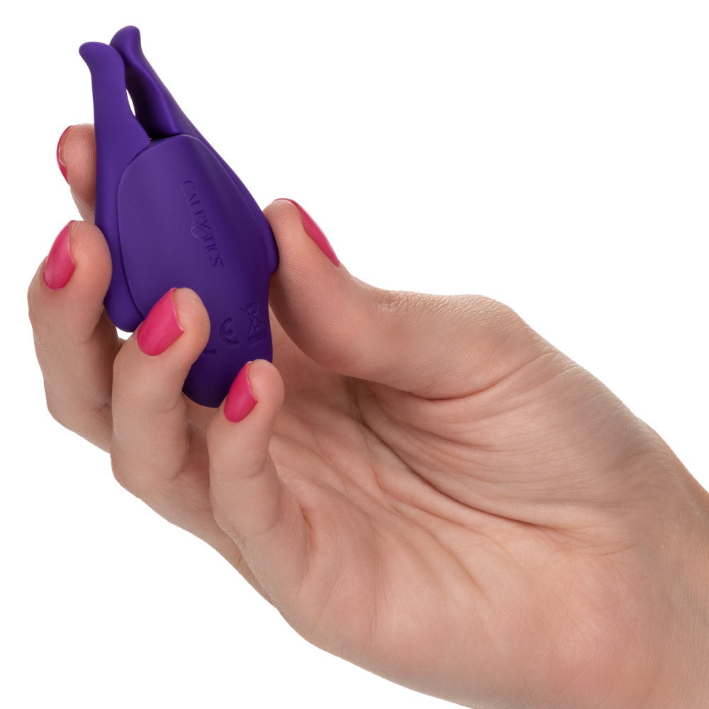 Calexotics Nipple Play Rechargeable Nipple Clamps - Purple
