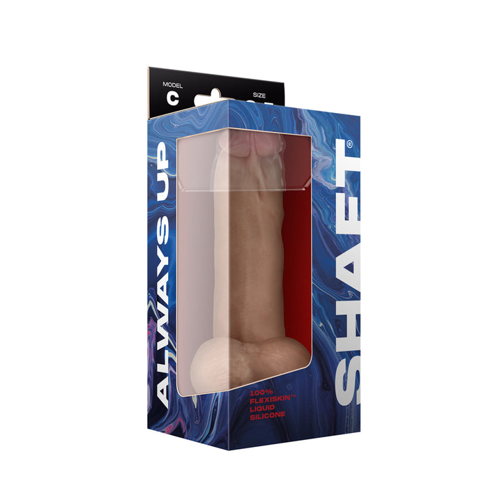 Shaft Model C Liquid Silicone Dildo With Balls 8.5 Inch - Pine
