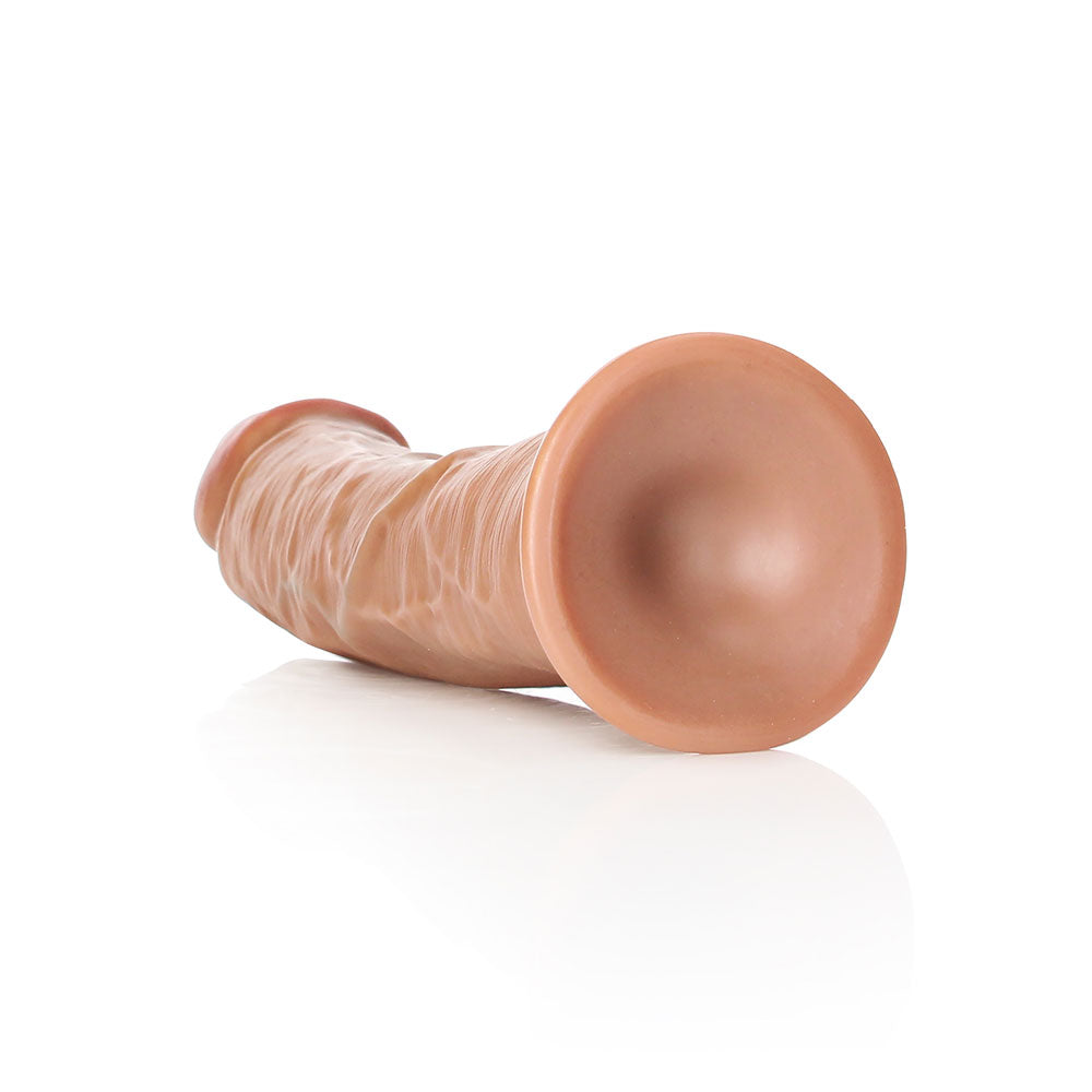 Shots Real Rock Realistic Curved Dildo 10 Inch - Tan