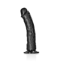 Shots Real Rock Realistic Curved Dildo 8 Inch - Black