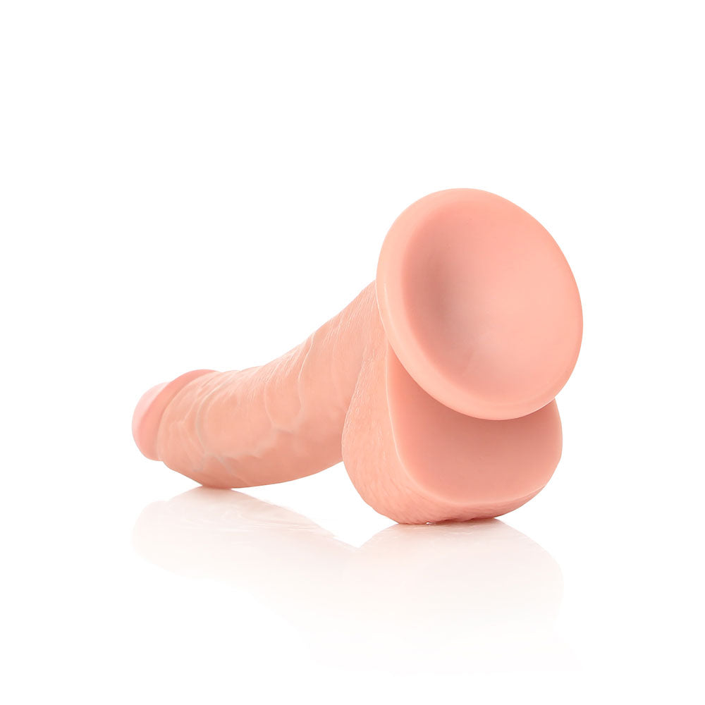 Shots Real Rock Realistic Curved Dildo With Balls 8 Inch - Light