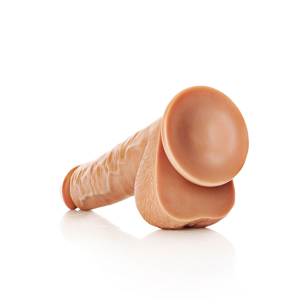 Shots Real Rock Realistic Straight Dildo With Balls 12 Inch - Tan