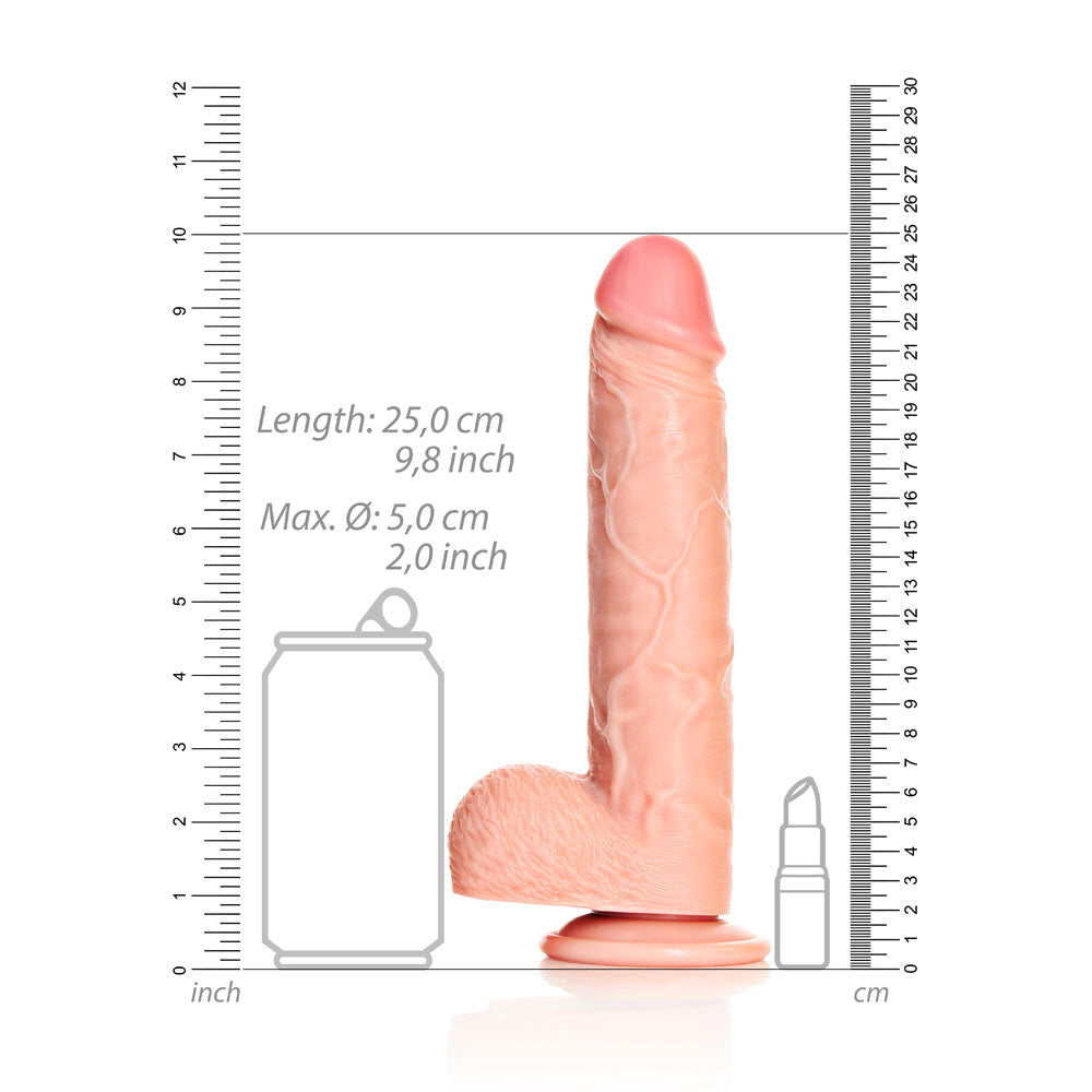 Shots Real Rock Realistic Straight Dildo With Balls 9 Inch - Light