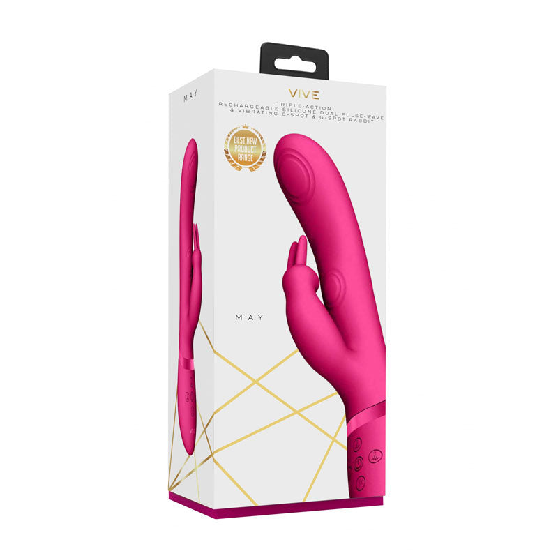 Shots Vive May Dual Pulse Wave & Vibrating C spot & G-Spot Rabbit - Pink