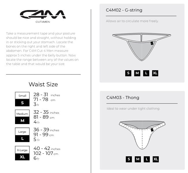 C4M Low Rise G-String Provocative - Rainbow
