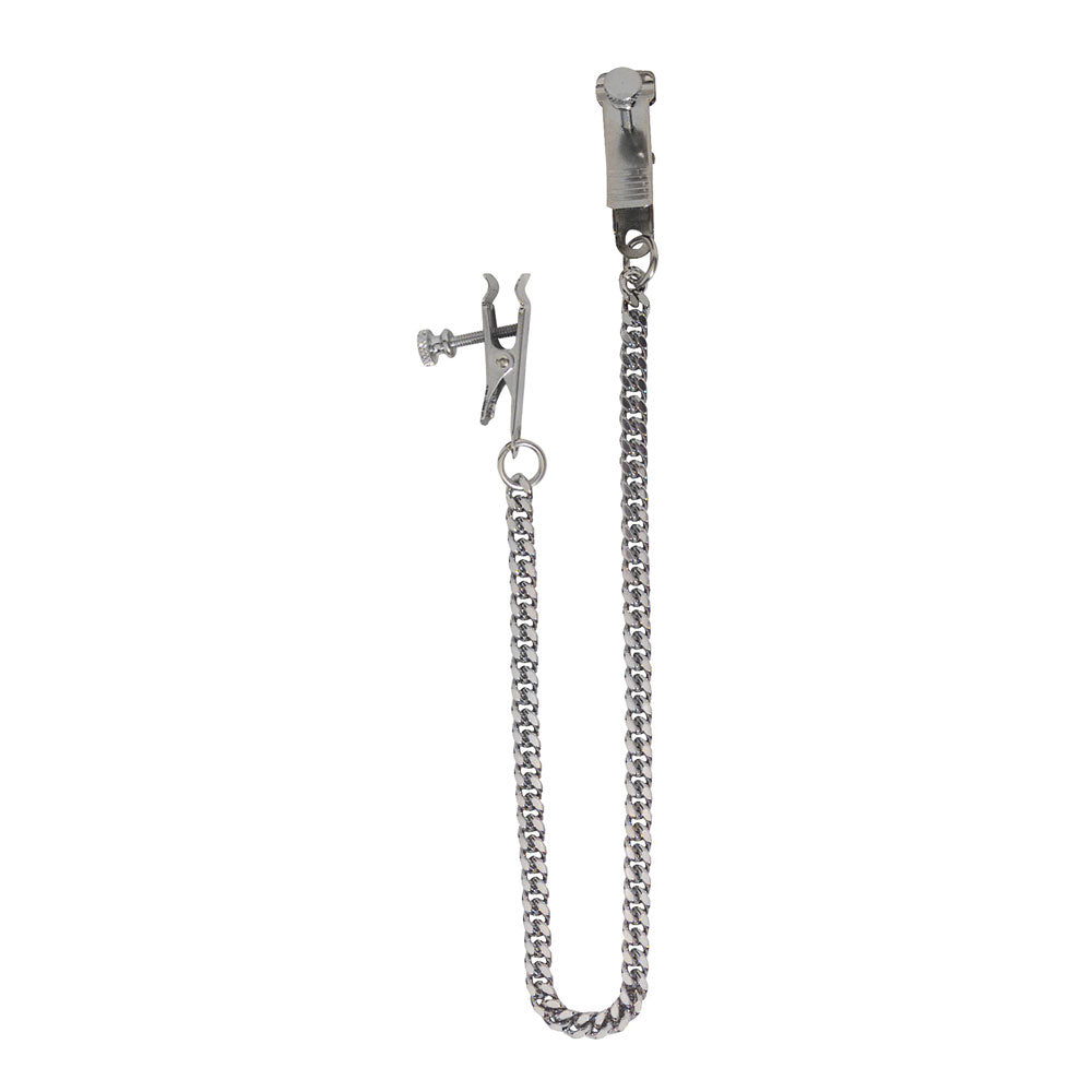 Spartacus Adjustable Duck Bill Nipple Clamp Jewel Chain