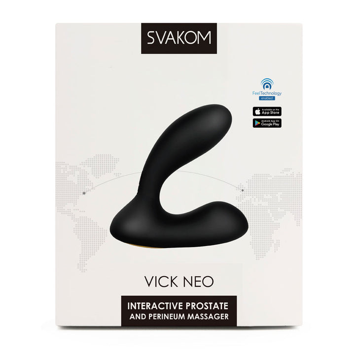 Svakom Vick Neo Teledildonic Vibrating Butt Plug - Black